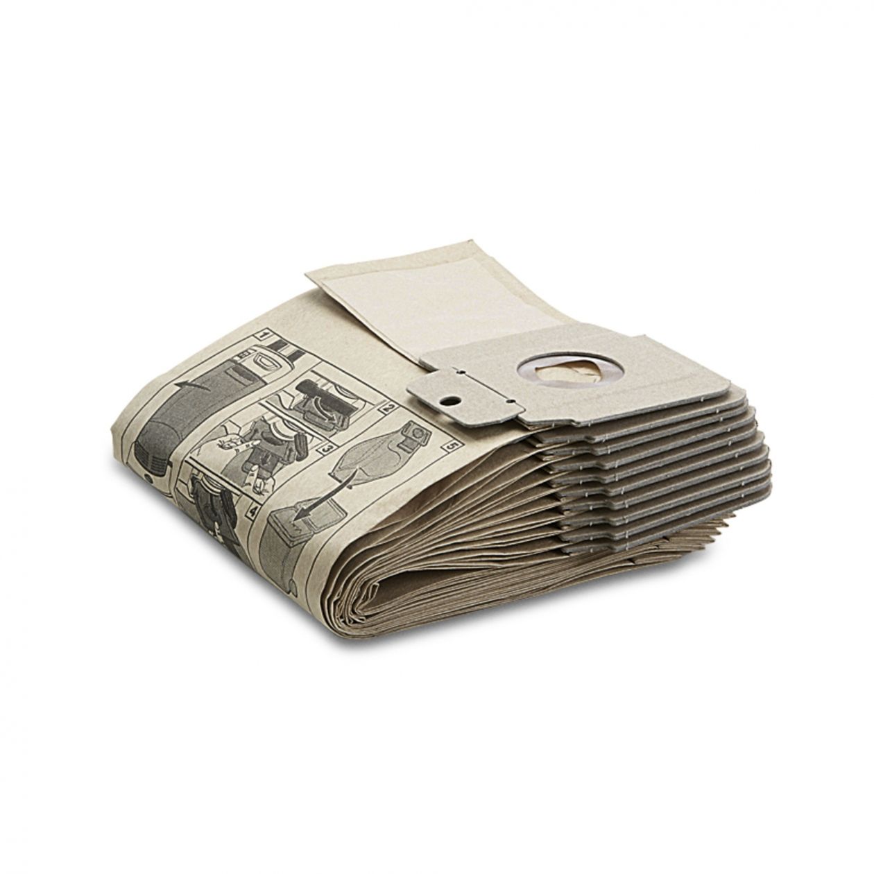 Бумажные фильтр-мешки Karcher для пылесосов CV 30/1, CV 38/X и CV 48/X, 300 шт.